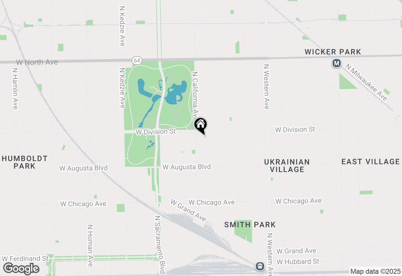 Map of 2744 W Haddon Avenue #2, Chicago, IL 60622