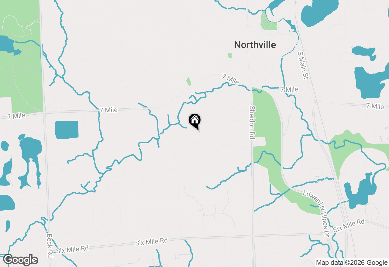 Map of 631 Fairbrook Street, Northville, MI 48167