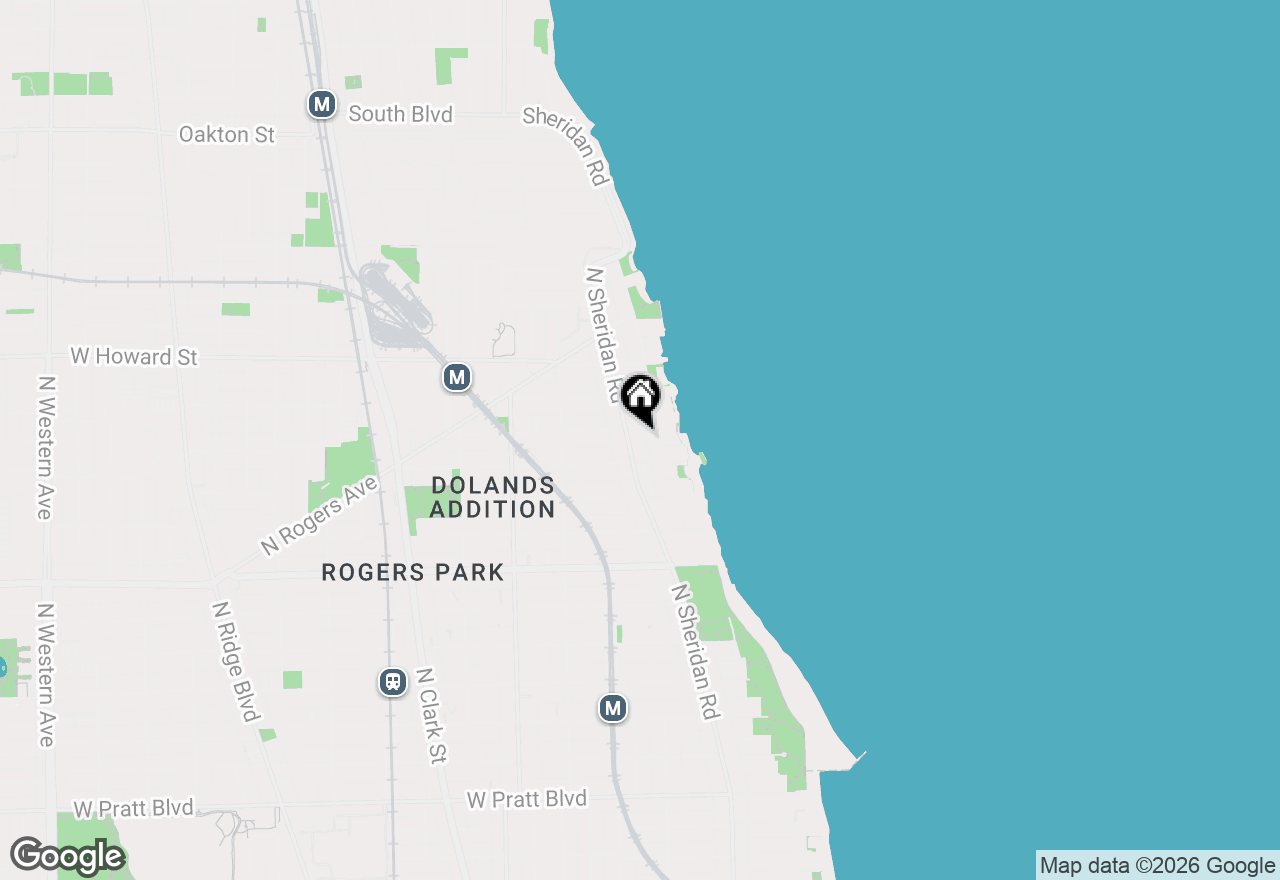 Map of 7423 N Sheridan Road #2W, Chicago, IL 60626