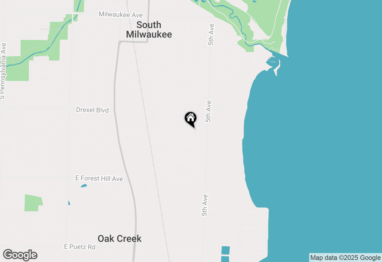 Map of 615 Blake Ave, South Milwaukee, WI 53172