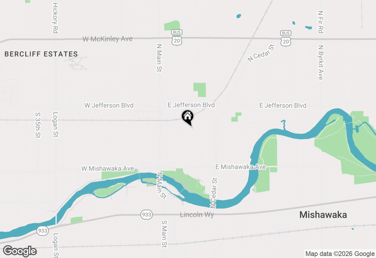 Map of 317 E Marion Street, Mishawaka, IN 46545