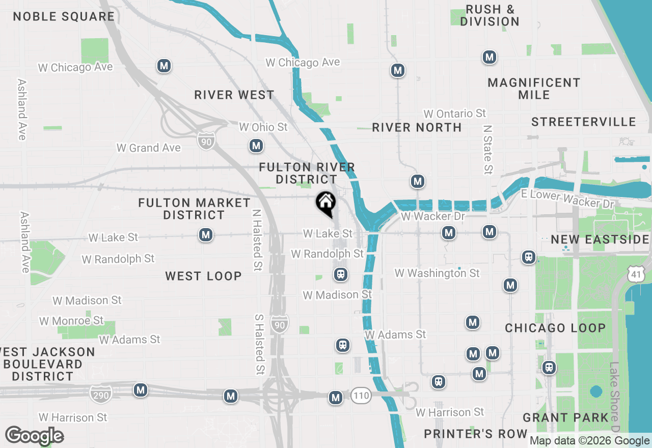 Map of 226 N Clinton Street #710, Chicago, IL 60661