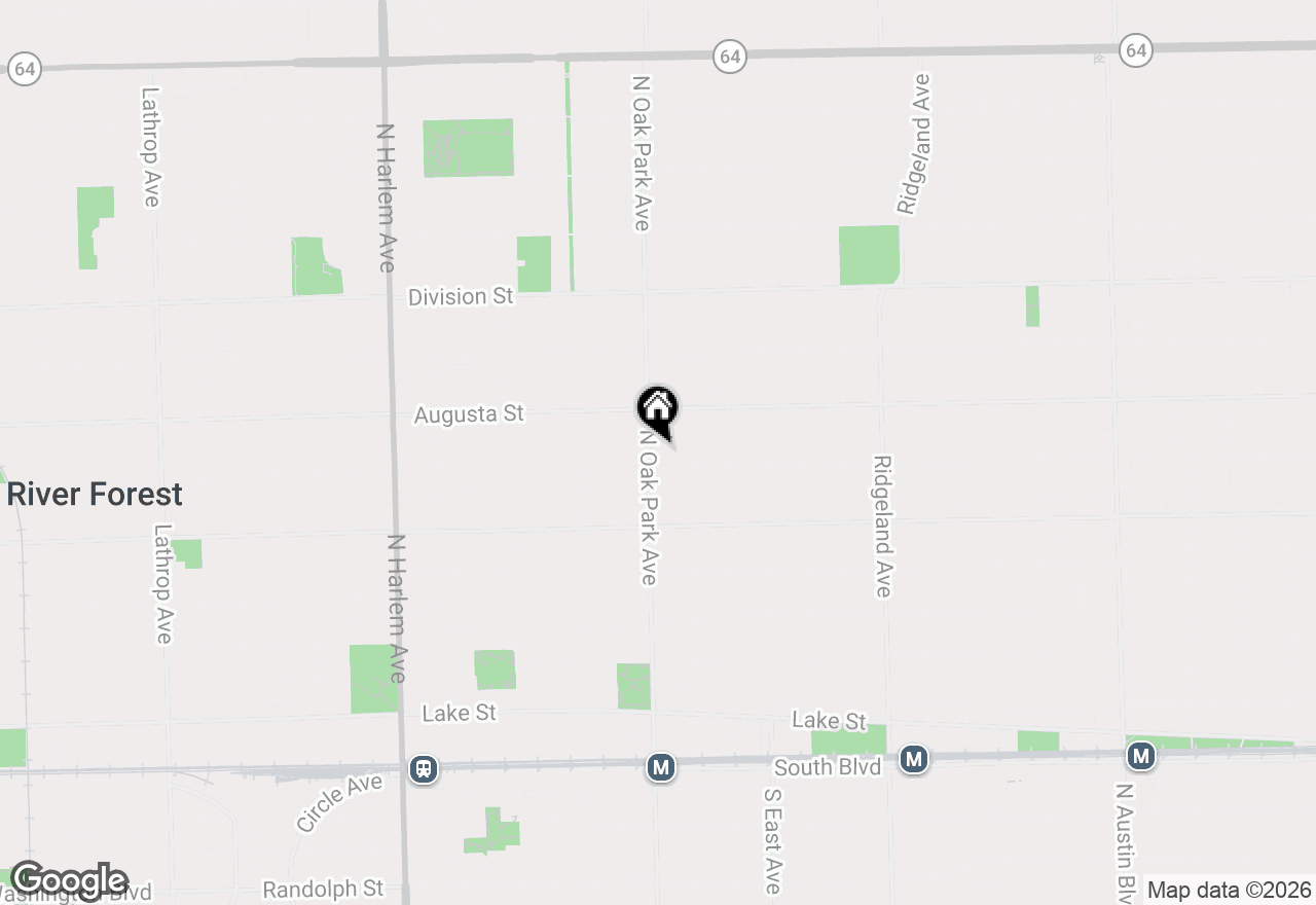 Map of 610 N Oak Park Avenue, Oak Park, IL 60302