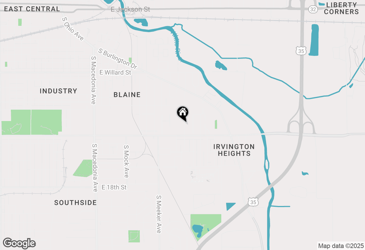 Map of 1709 S May Avenue, Muncie, IN 47302