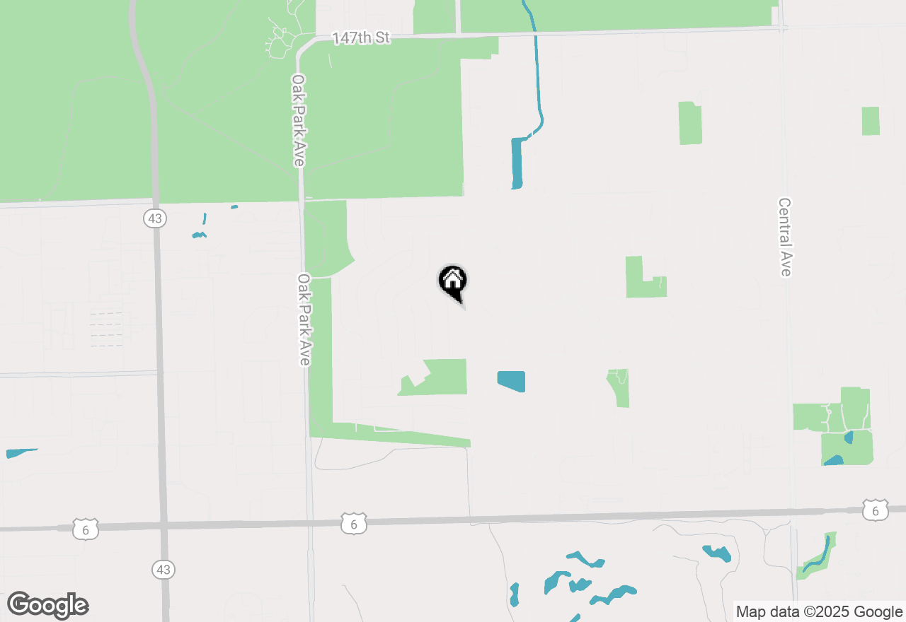 Map of 15325 Orchard Lane, Oak Forest, IL 60452