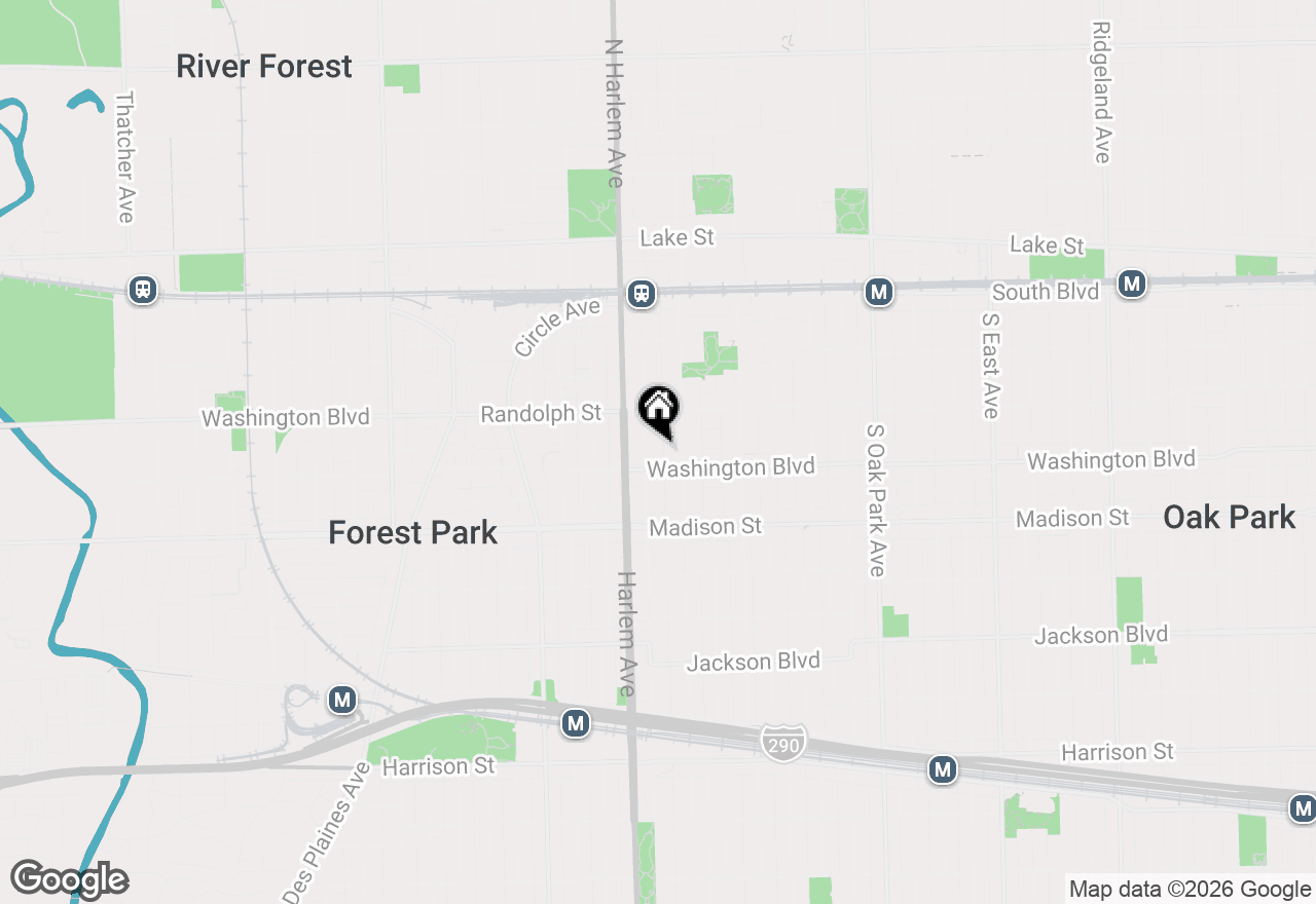 Map of 1118 Washington Boulevard #3A, Oak Park, IL 60302