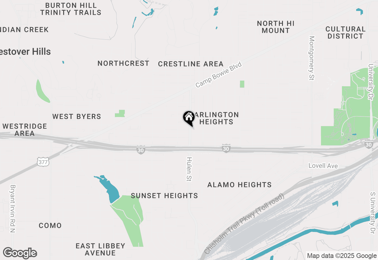 Map of 2508 Hulen Street, Fort Worth, TX 76107