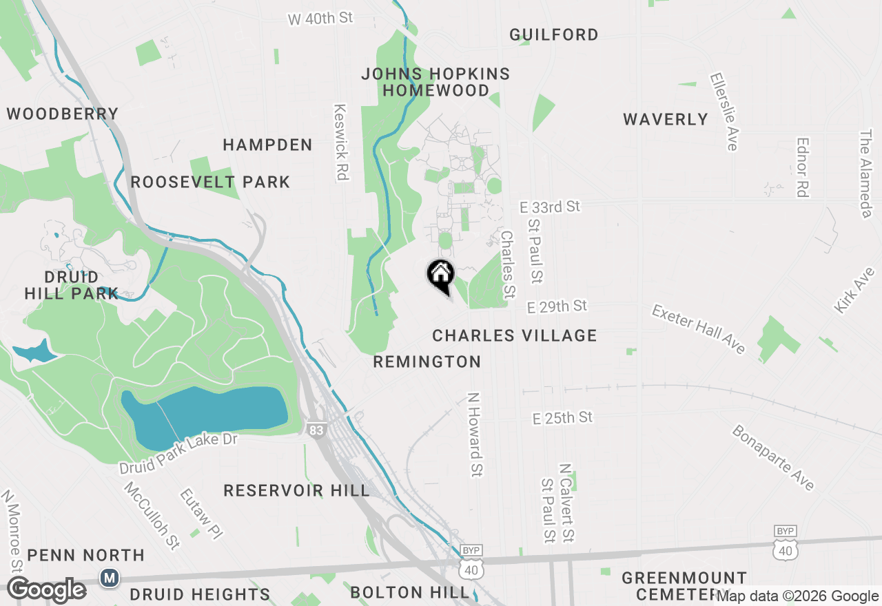 Map of 2920 Cresmont Avenue, Baltimore, MD 21211