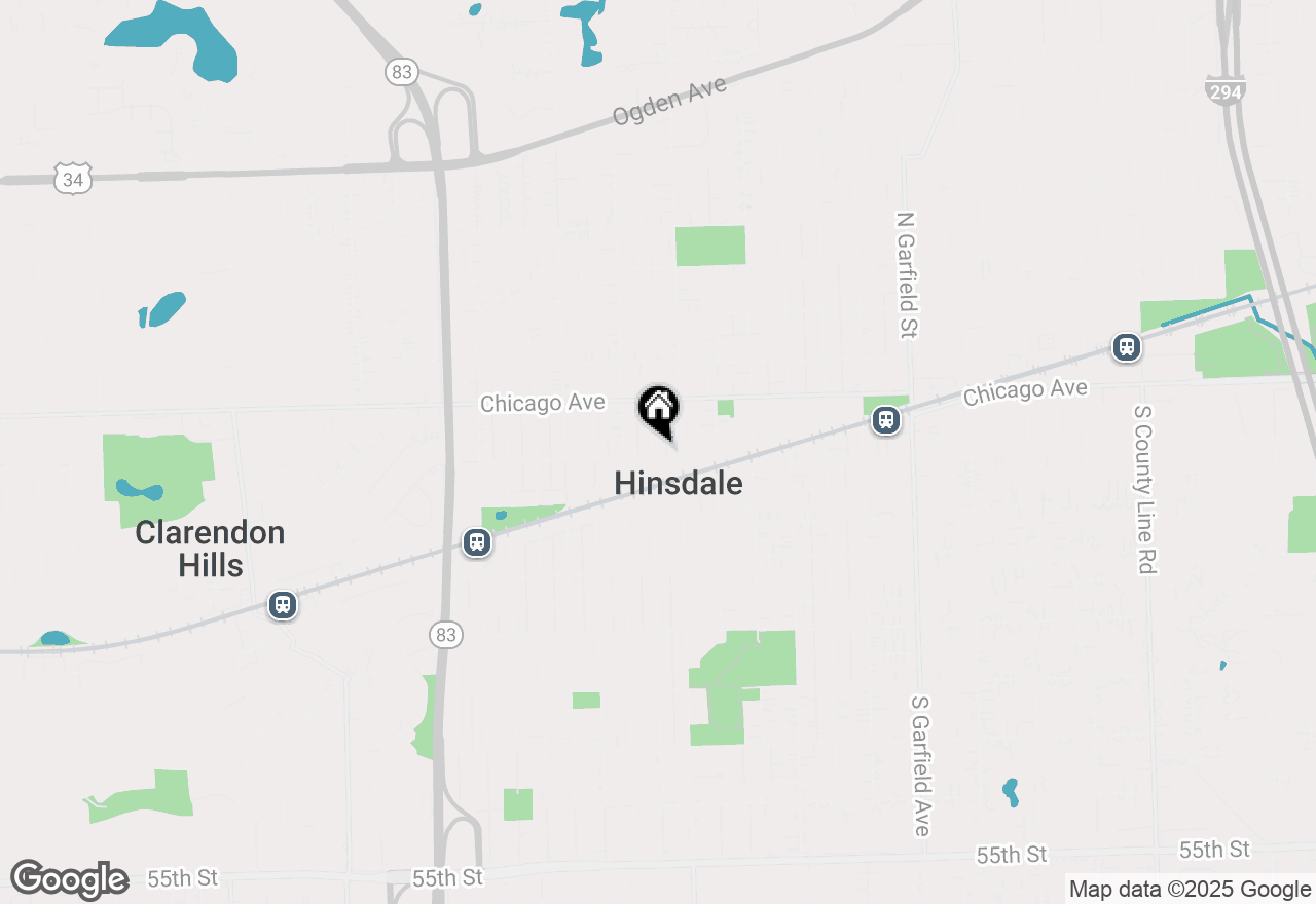 Map of 45 S Thurlow Street, Hinsdale, IL 60521