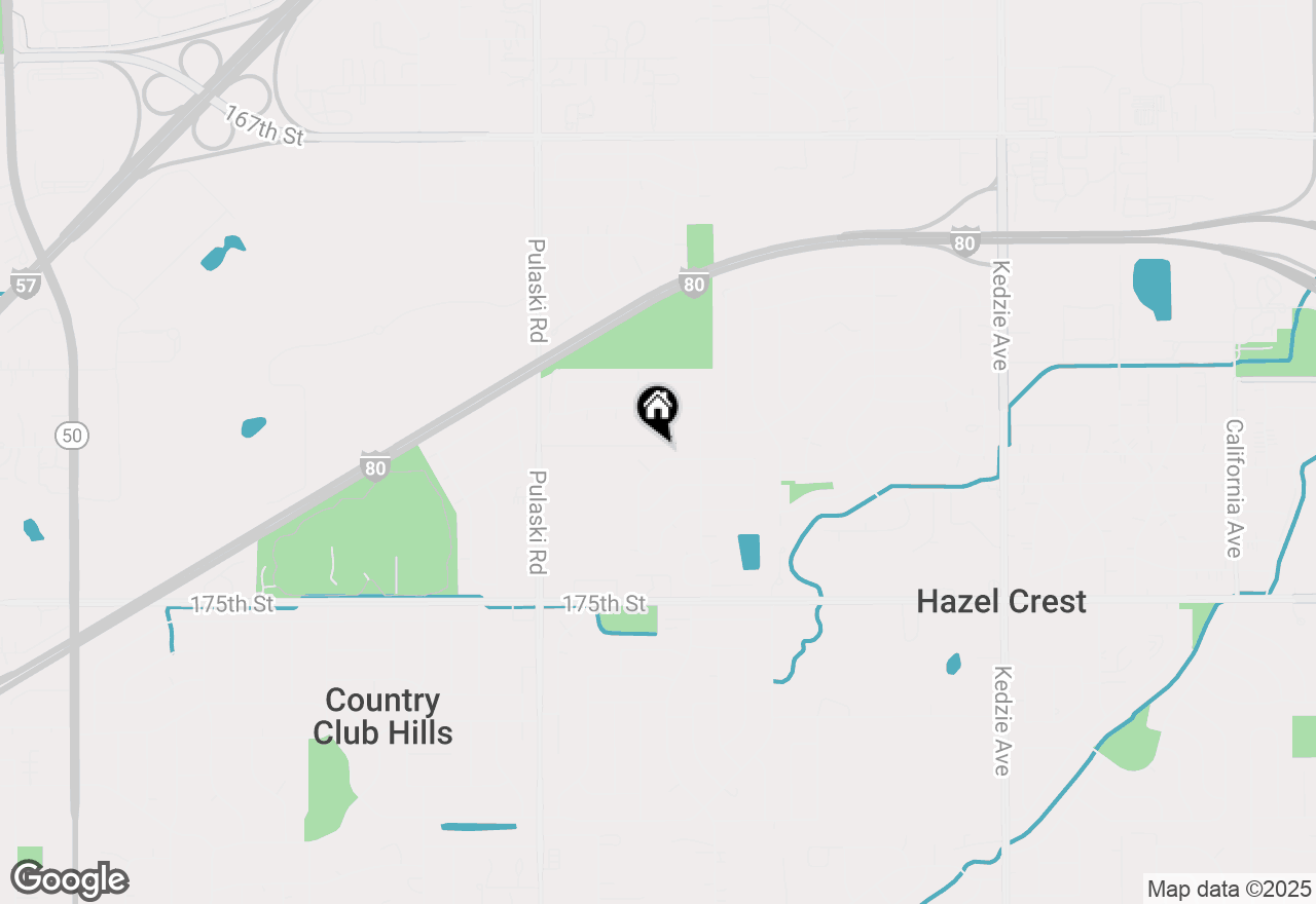 Map of 3702 Peach Grove Lane, Hazel Crest, IL 60429