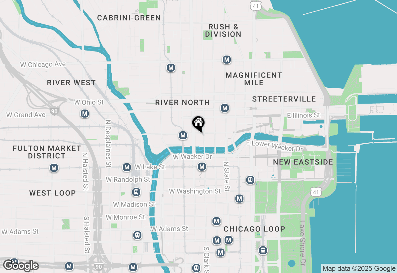 Map of 345 N La Salle Drive #3905, Chicago, IL 60654
