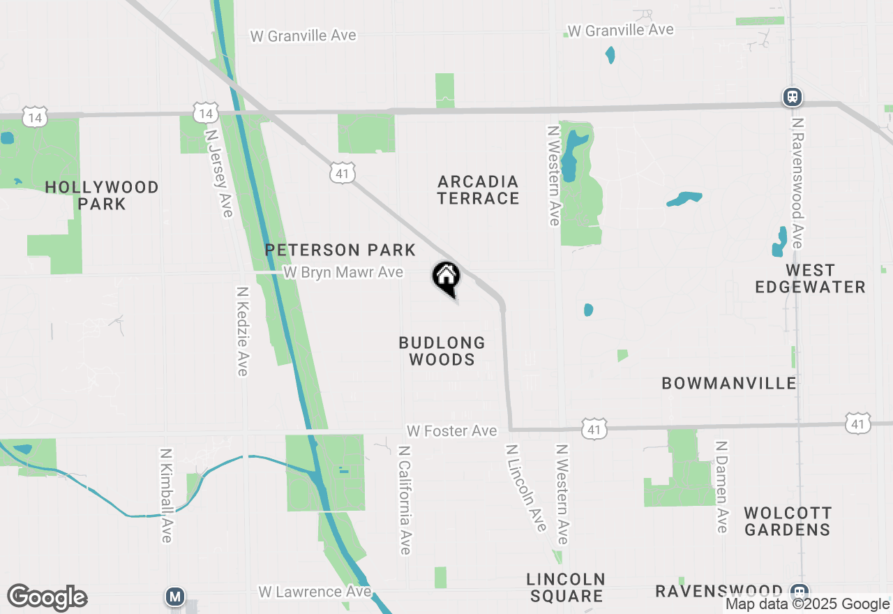 Map of (Address confidential), Chicago, Illinois 60625