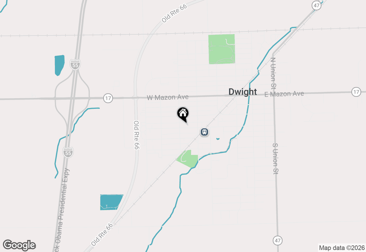 Map of 222 W South Street, Dwight, IL 60420