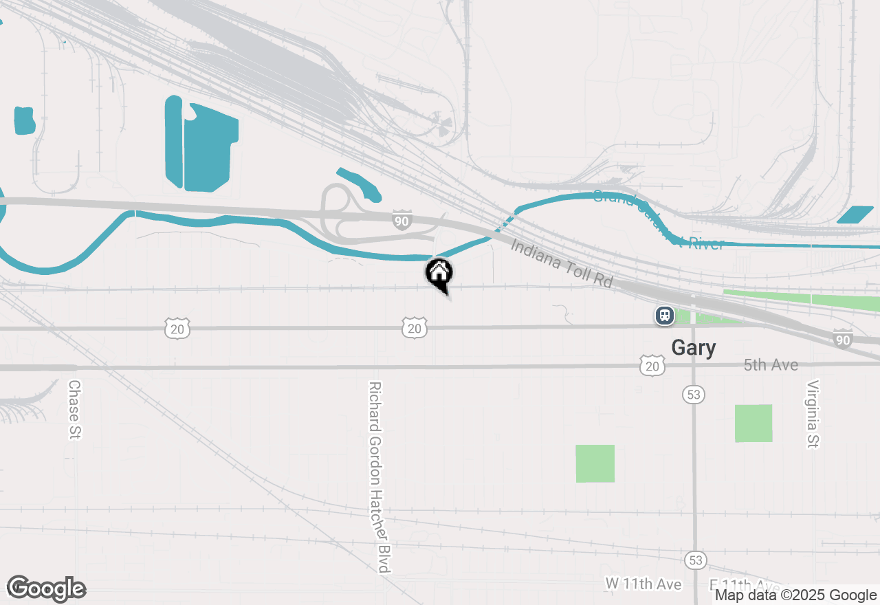 Map of 327 Buchanan Street, Gary, IN 46402