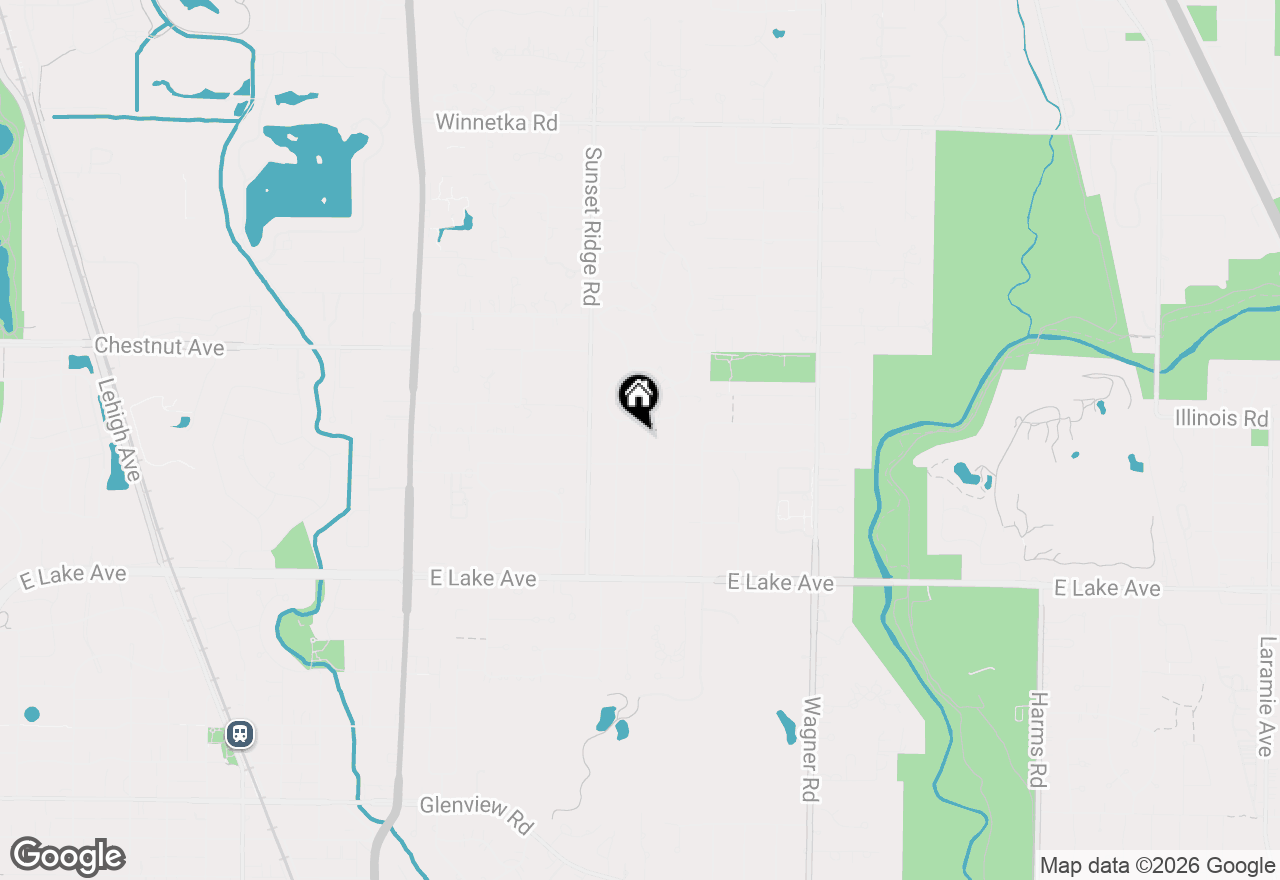 Map of 1620 Canterbury Lane, Glenview, IL 60025