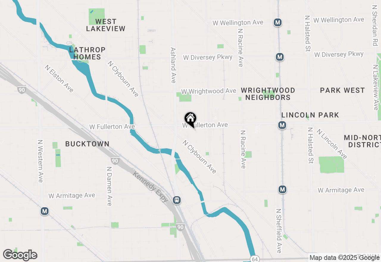 Map of 2338 N Greenview Avenue #1, Chicago, IL 60614