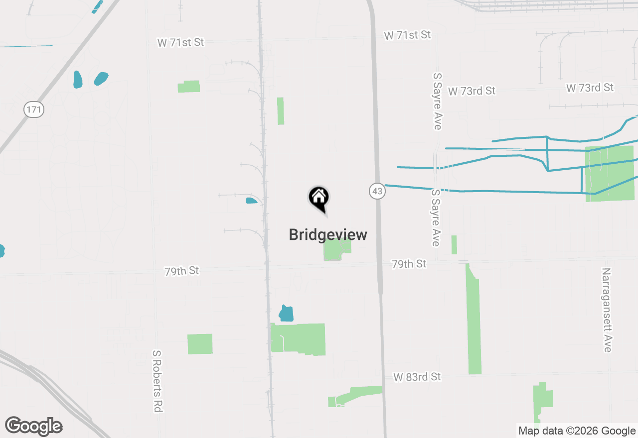 Map of 7712 S Oketo Avenue, Bridgeview, IL 60455