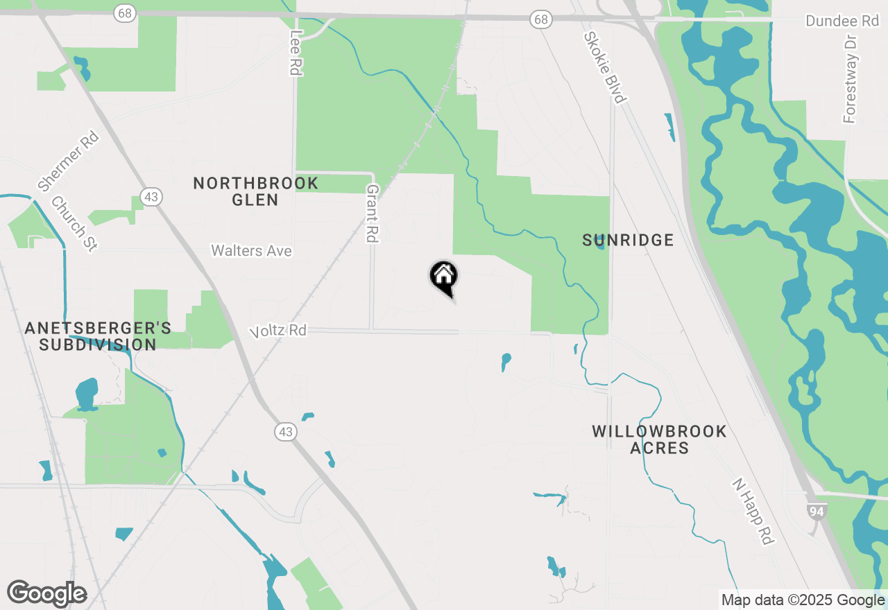 Map of 24 Bridlewood Road, Northbrook, IL 60062