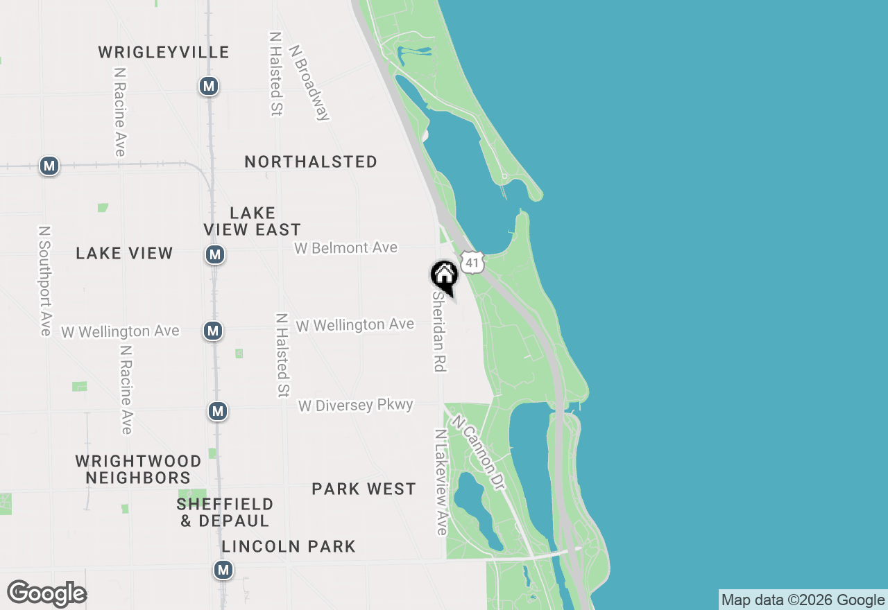 Map of 3033 N Sheridan Road #601, Chicago, IL 60657