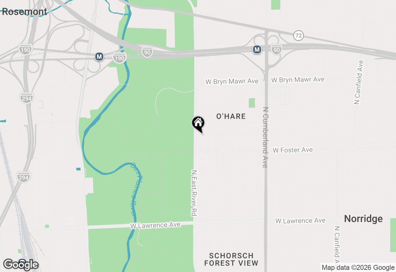 Map of 8748 W Berwyn Avenue #2S, Chicago, IL 60656