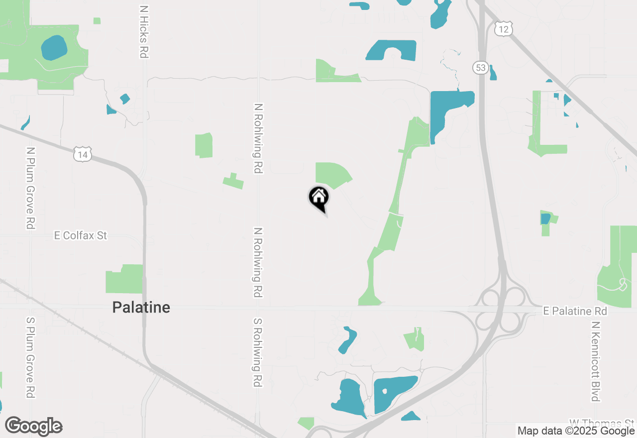 Map of 1012 E Dean Drive, Palatine, IL 60074