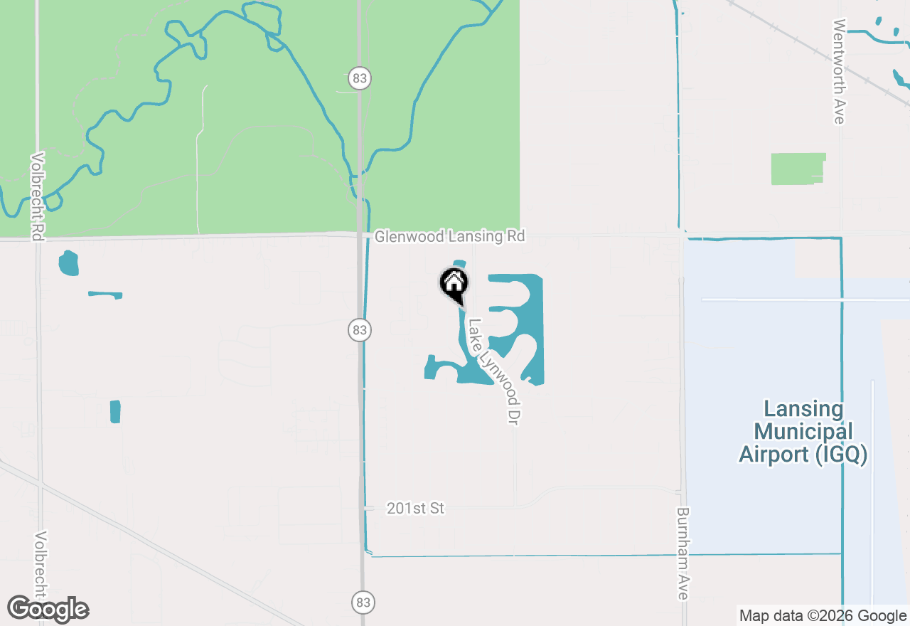 Map of 19561 Lake Shore Drive #1S, Lynwood, IL 60411
