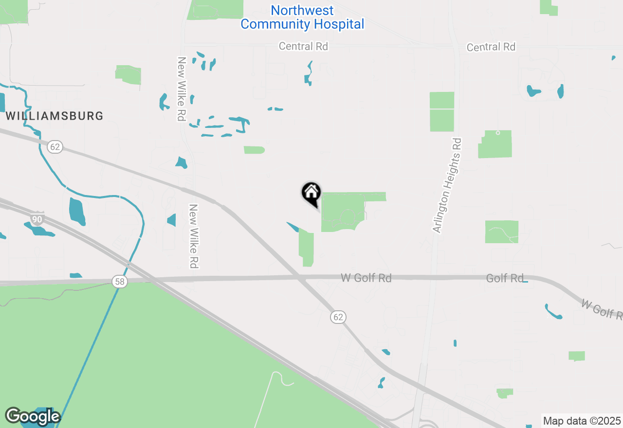 Map of 1607 S Kaspar Avenue, Arlington Heights, IL 60005