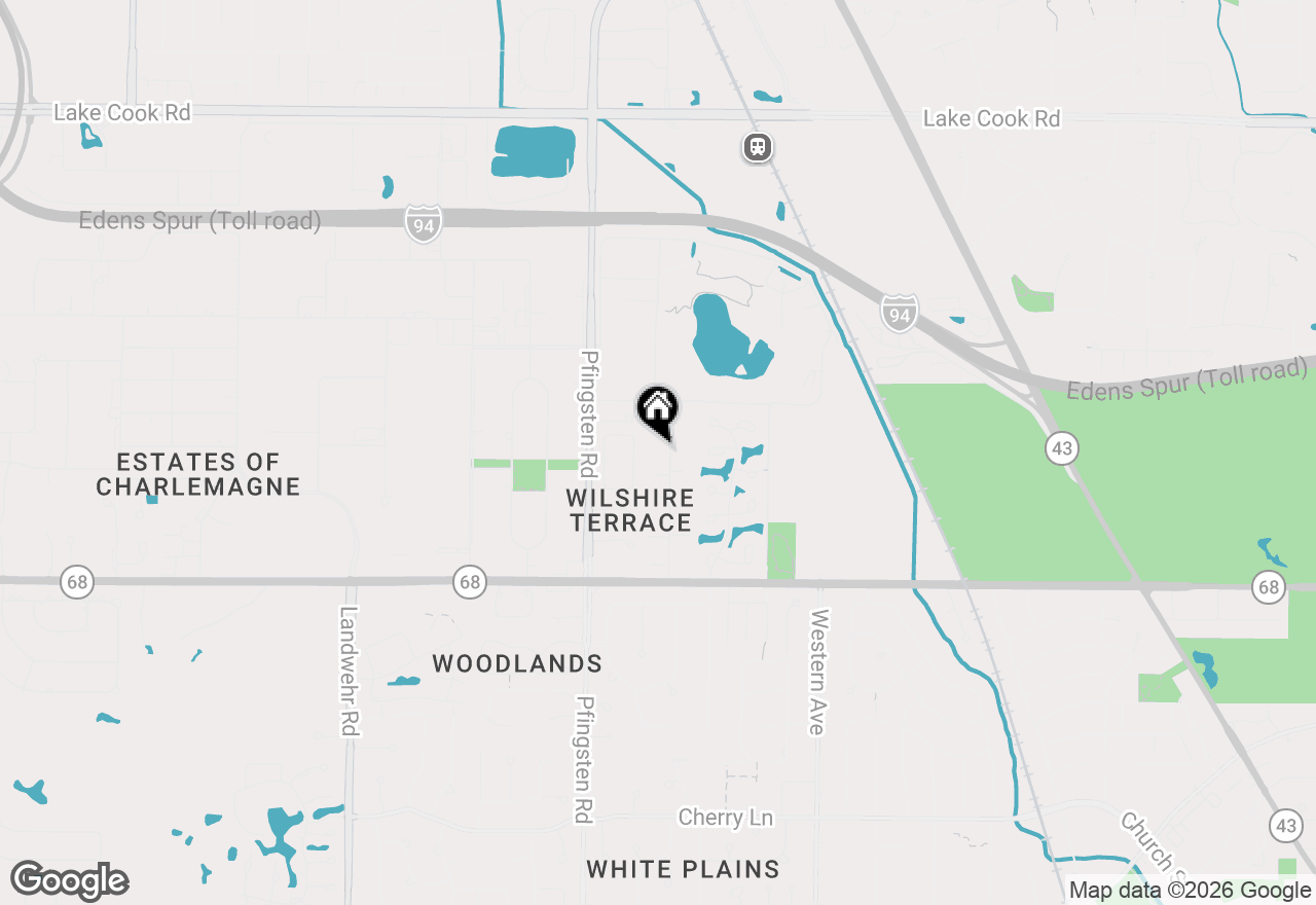 Map of 580 Greenwood Road, Northbrook, IL 60062