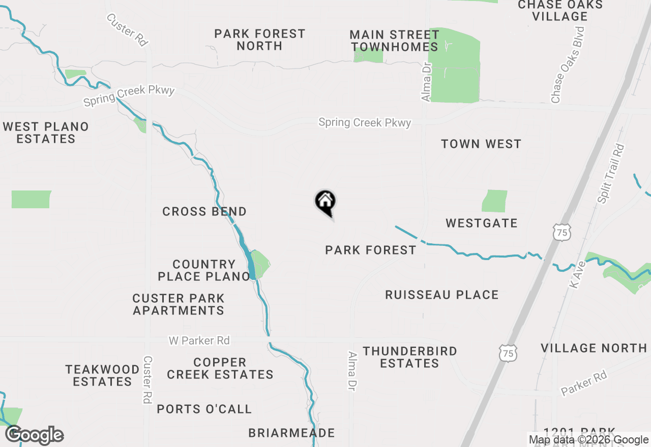 Map of 1401 Cross Bend Road, Plano, TX 75023