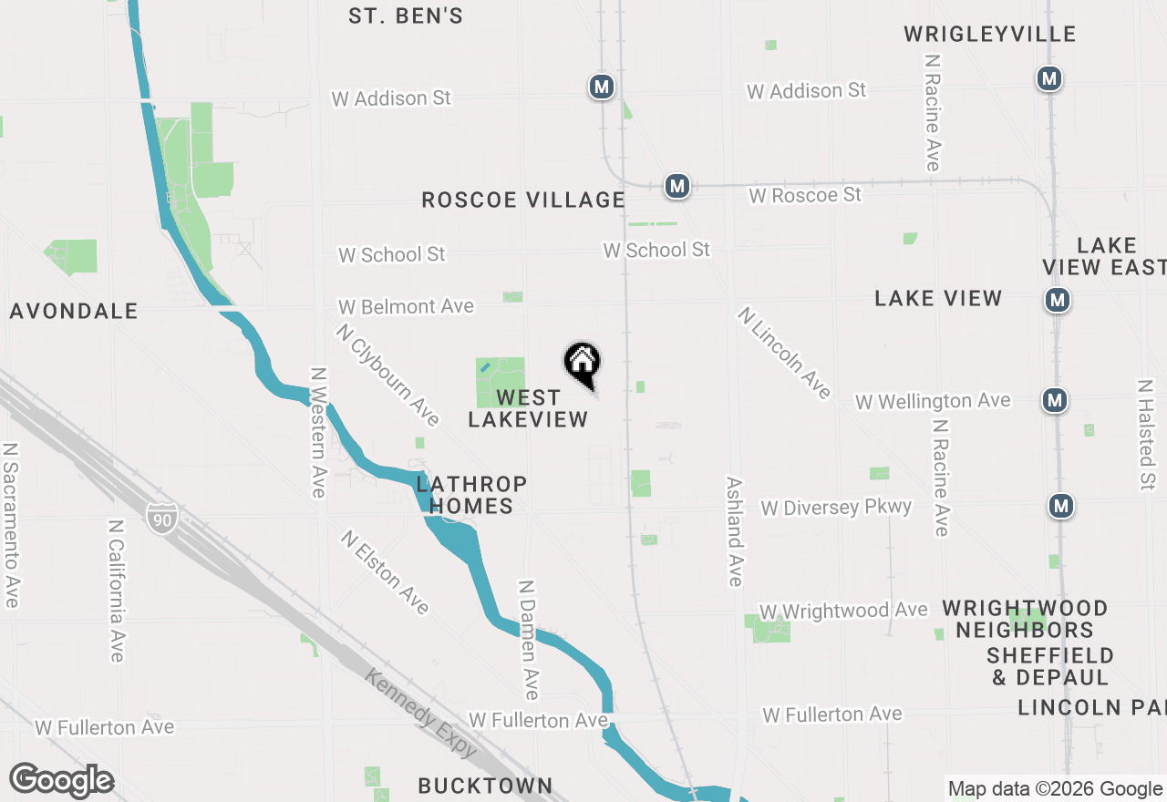 Map of 1852 W Wellington Avenue, Chicago, IL 60657