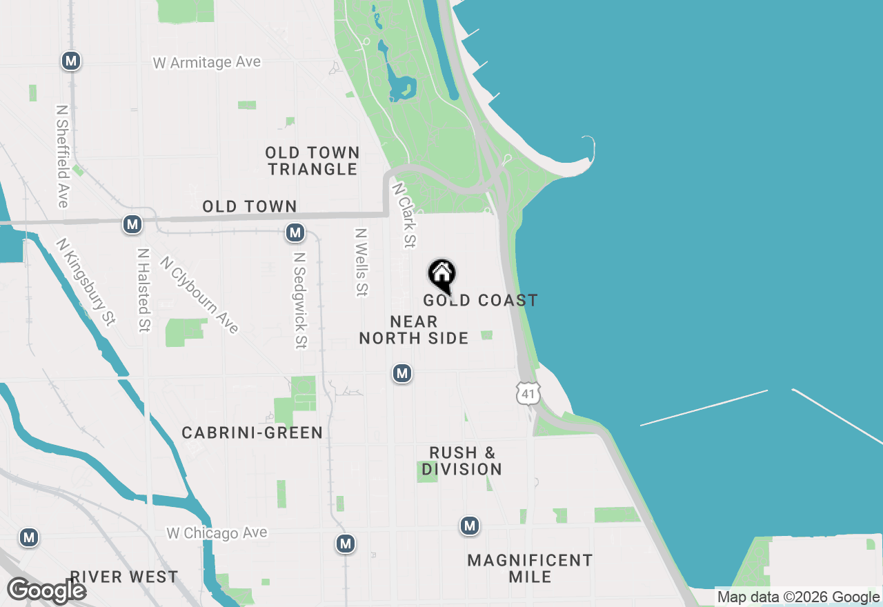 Map of 1339 N Dearborn Street #7D, Chicago, IL 60610