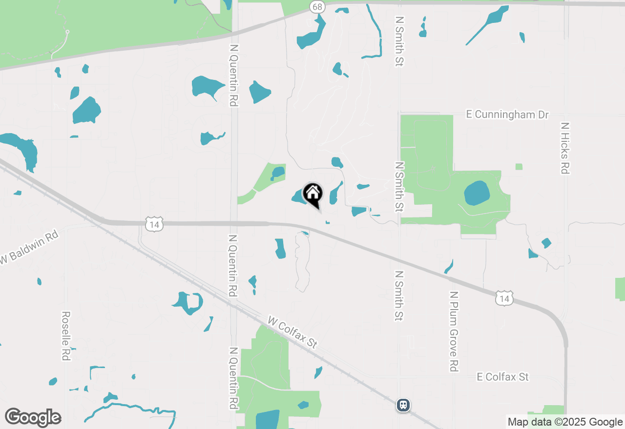 Map of 858 N Auburn Woods Drive, Palatine, IL 60067