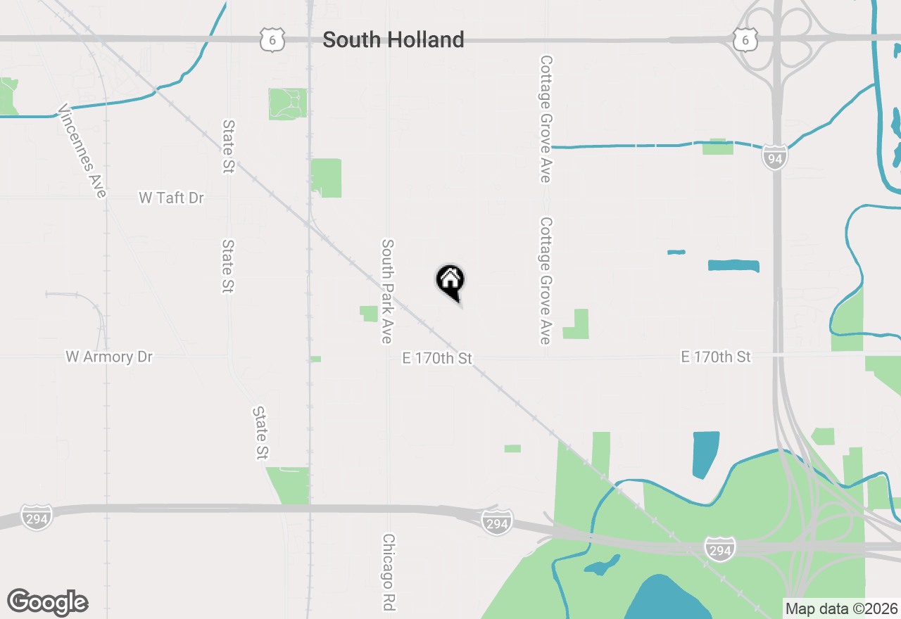 Map of 539 E 169th Street, South Holland, IL 60473