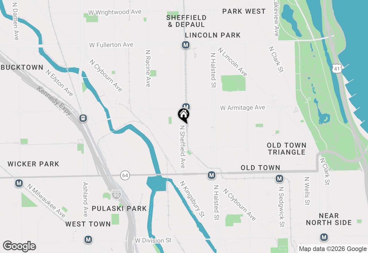 Map of (Address confidential), Chicago, Illinois 60614