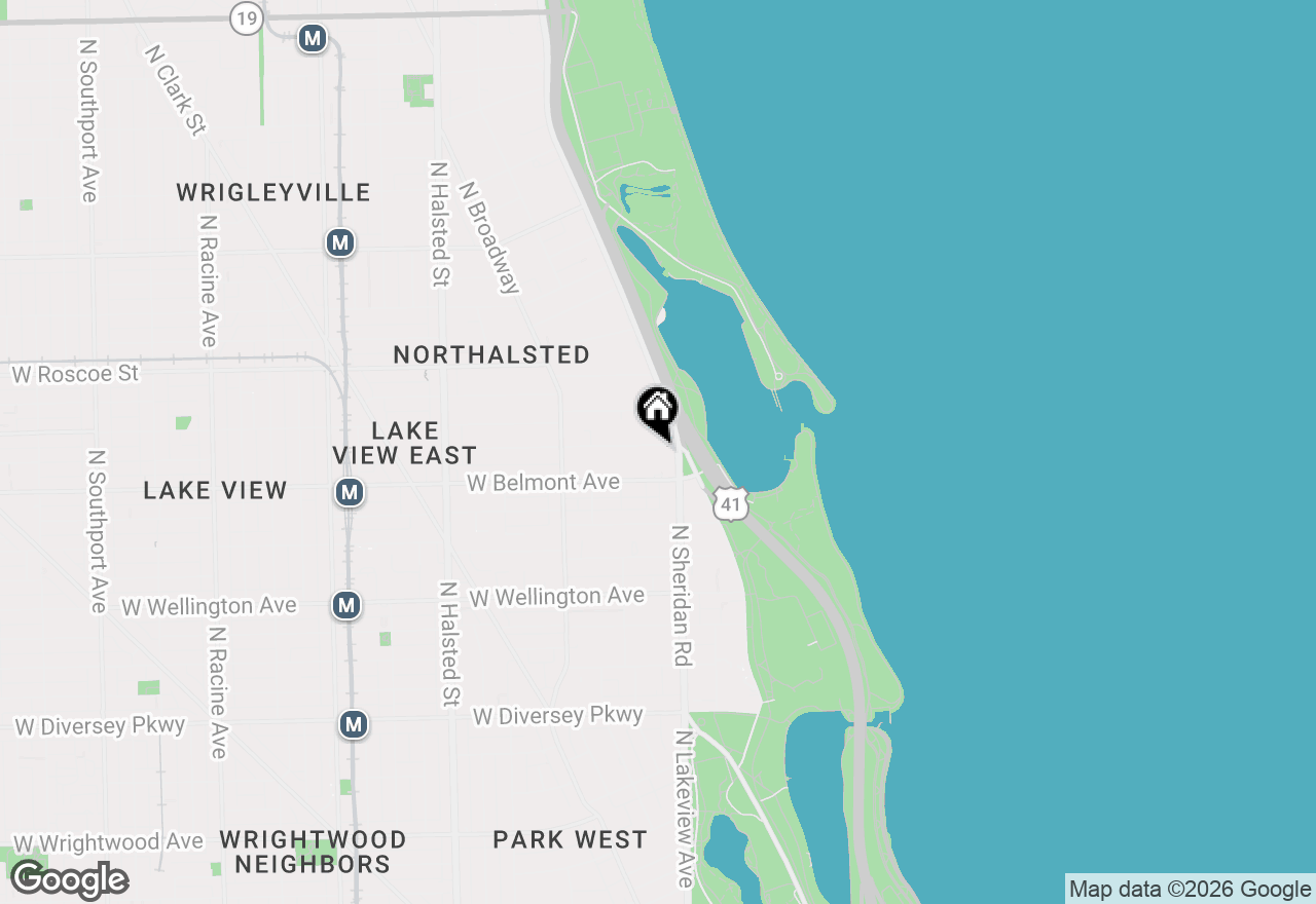 Map of 421 W Melrose Street #21AD, Chicago, IL 60657