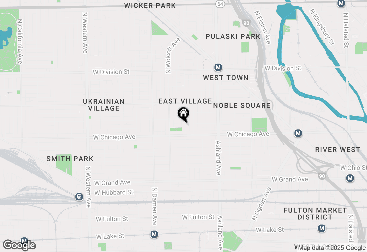 Map of 834 N Wood Street #2N, Chicago, IL 60622