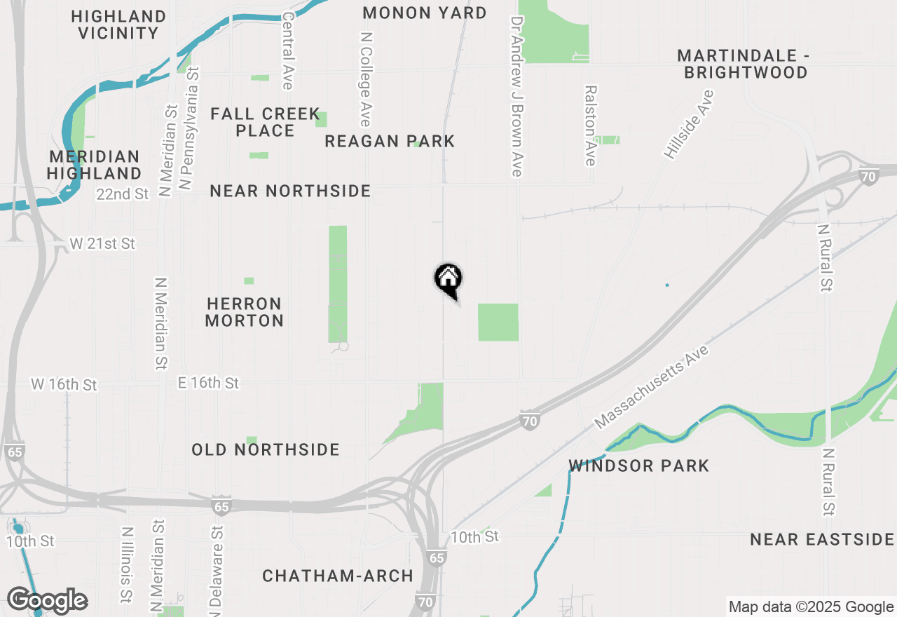 Map of 1834 Rosette Way, Indianapolis, IN 46202