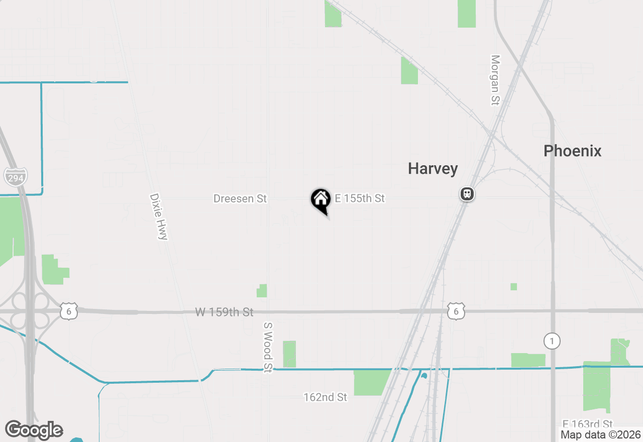 Map of 15524 Ashland Avenue, Harvey, IL 60426