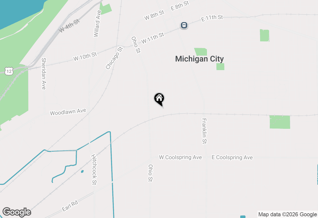 Map of 2113 Manhattan Street, Michigan City, IN 46360