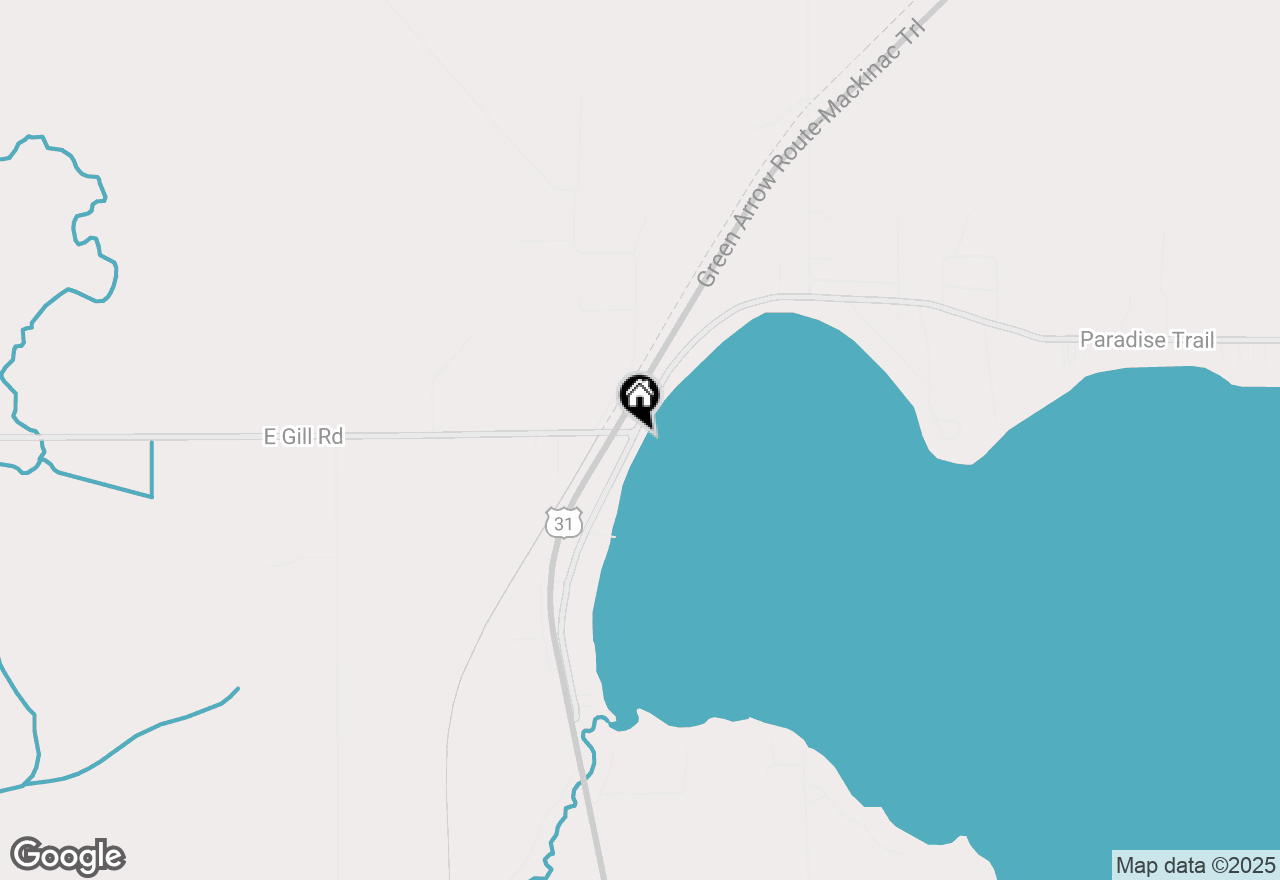 Map of 6492 Paradise Trail, Carp Lake, MI 49718