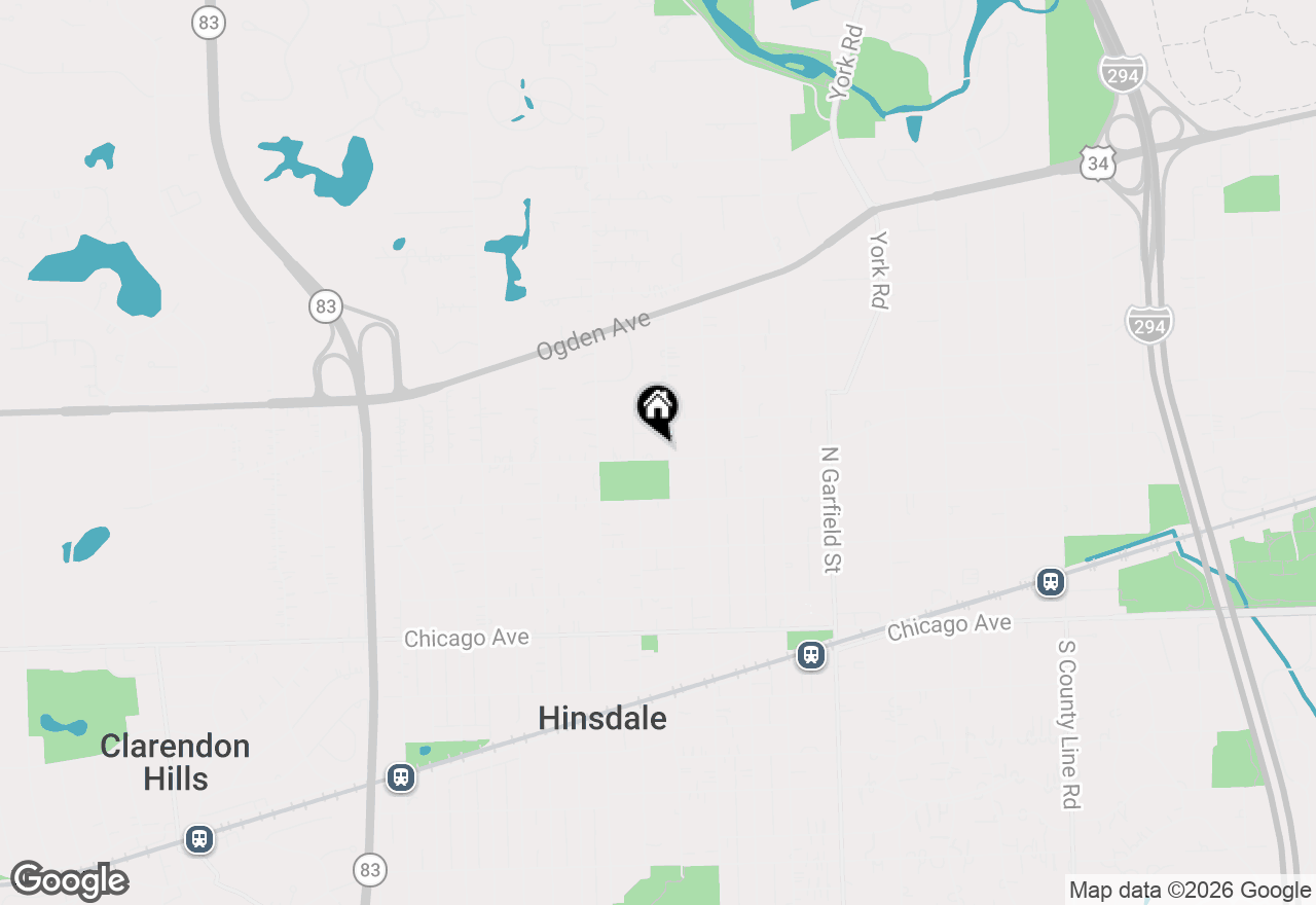 Map of 313 W North Street, Hinsdale, IL 60521