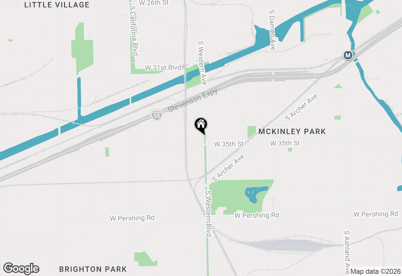 Map of 3436 S Western Avenue #1R, Chicago, IL 60608