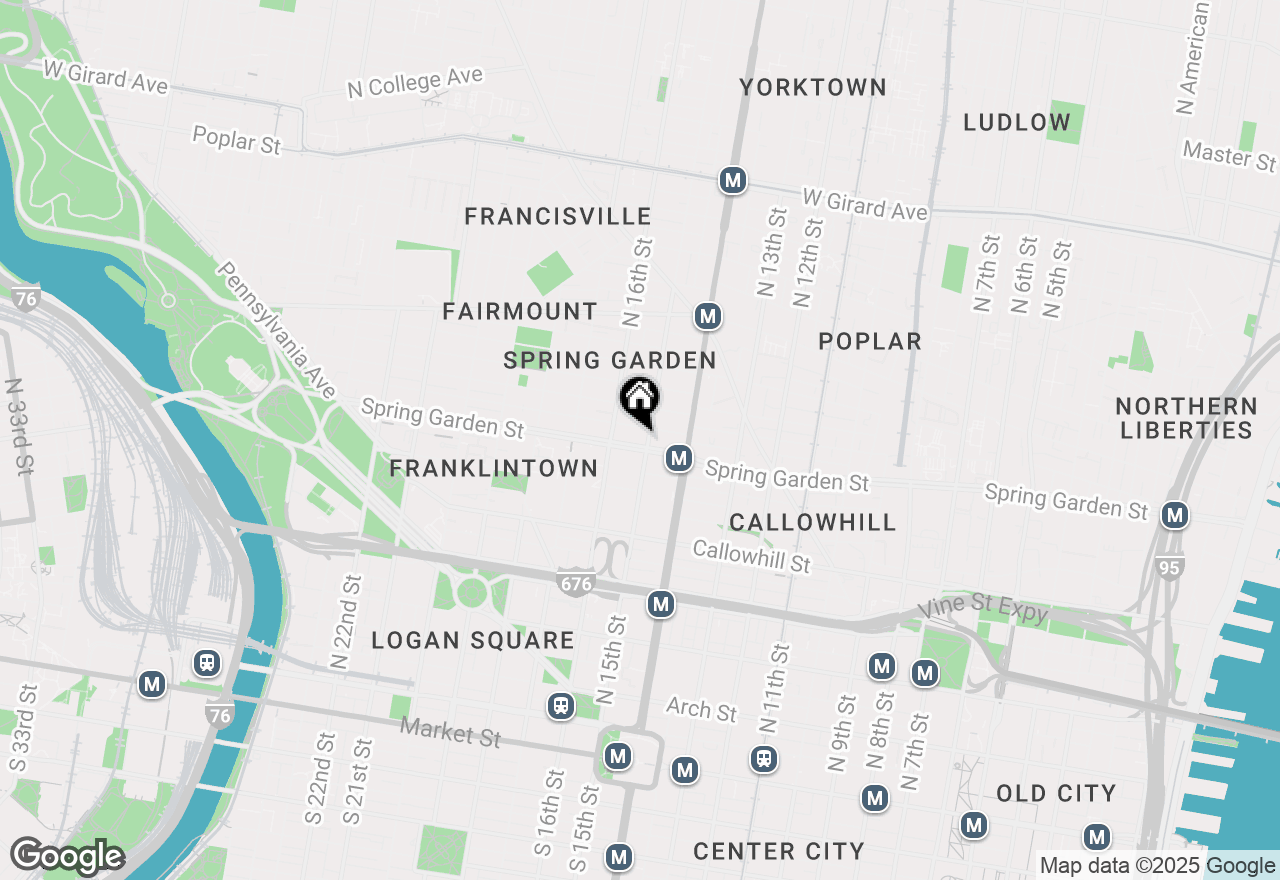 Map of 1509 Spring Garden Street, Philadelphia, PA 19130