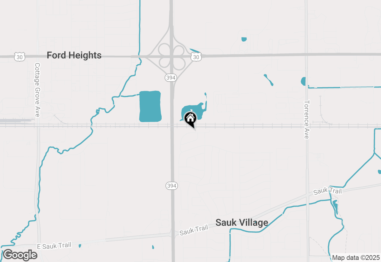 Map of 21458 Peterson Avenue, Sauk Village, IL 60411