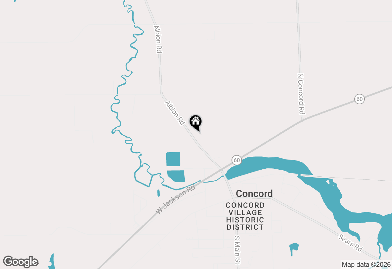 Map of 5475 Albion Road, Concord, MI 49237