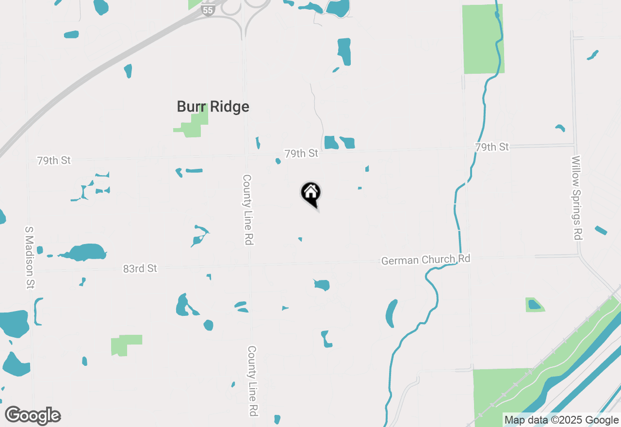 Map of 8120 Woodside Lane, Burr Ridge, IL 60527