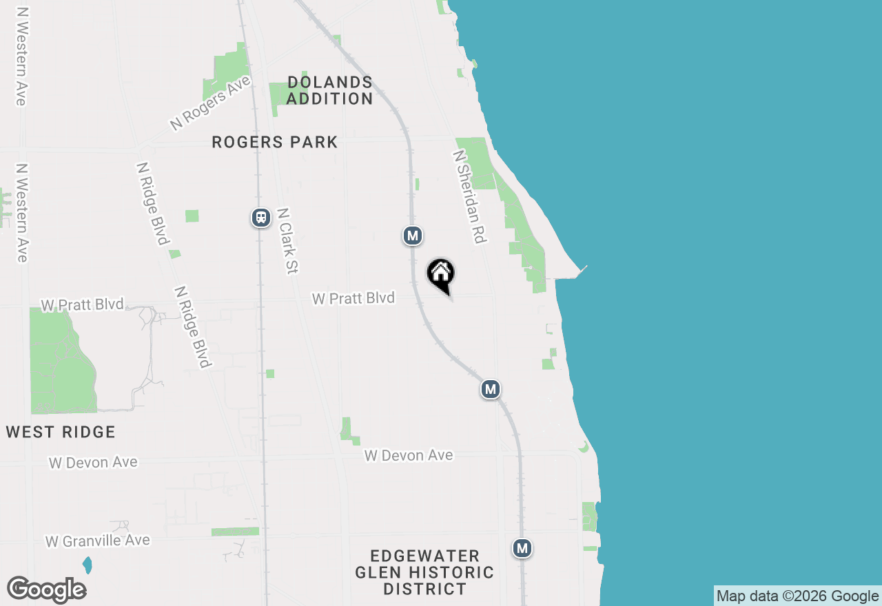 Map of 1313 W Pratt Boulevard #2W, Chicago, IL 60626