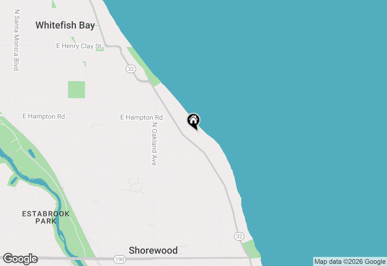 Map of 4686 N Lake Dr, Whitefish Bay, WI 53211