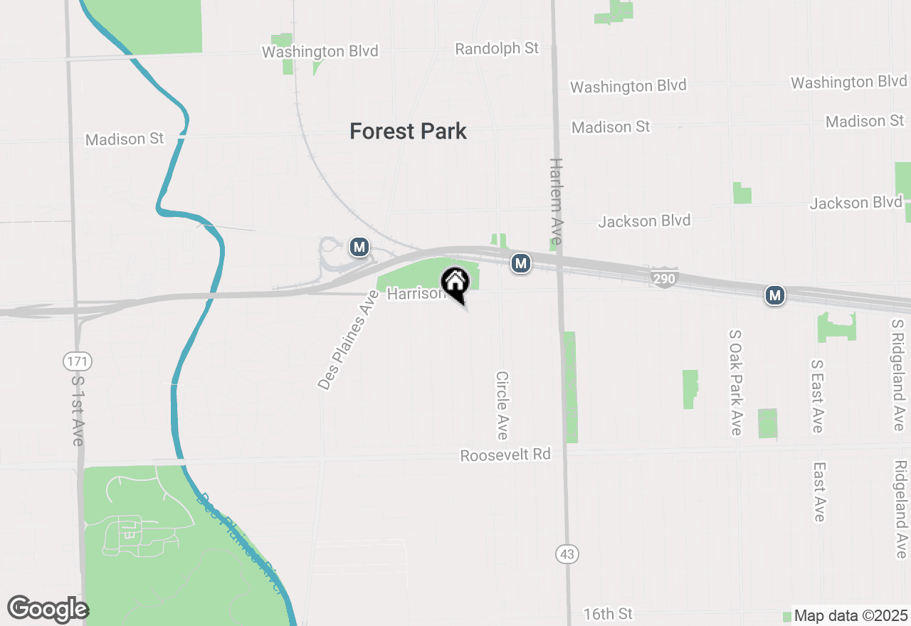 Map of 827 Thomas Avenue, Forest Park, IL 60130