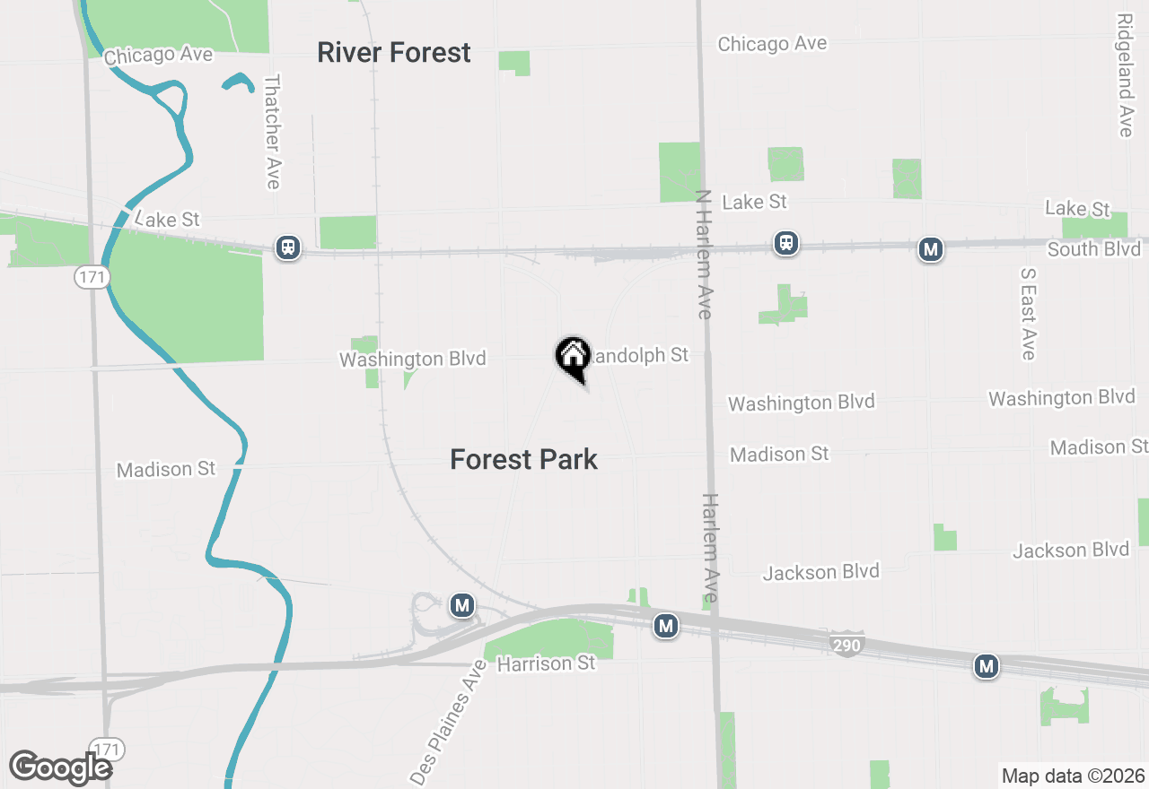 Map of 7443 Washington Street #408, Forest Park, IL 60130
